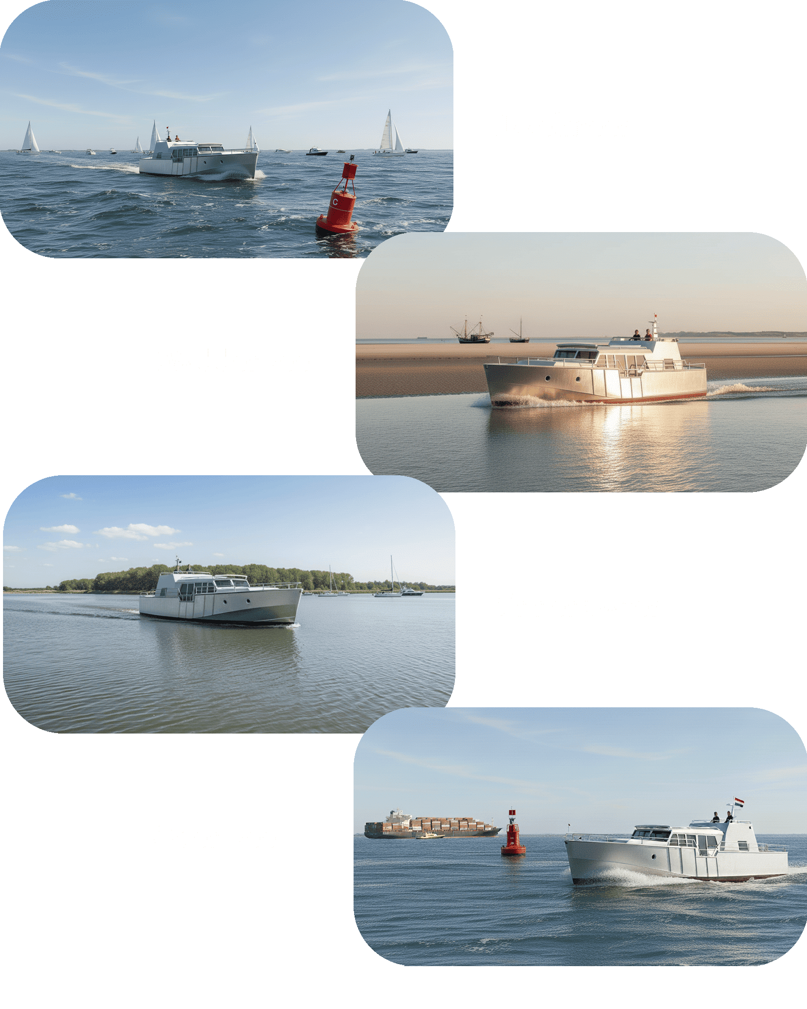 Seacruiser aluminium motorjacht in verschillende vaargebieden: Waddenzee, IJsselmeer en open zee